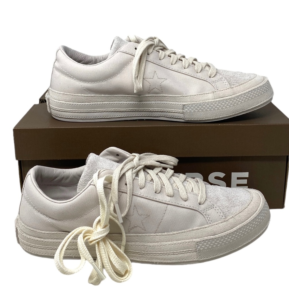 Converse One Star x NOTRE Low White Suede Canvas Women's Sneakers Custom A01630C